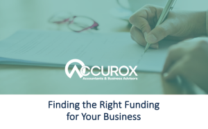 Hand signing document and words Finding the right funding for your business